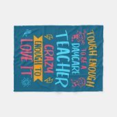Tough Enough To Be A Daycare Teacher Funny Daycare Fleecedecke (Vorderseite (Horizontal))