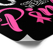 Tough Guys Wear Pink Ribbon Breast Cancer Awarenes Poster (Ecke)