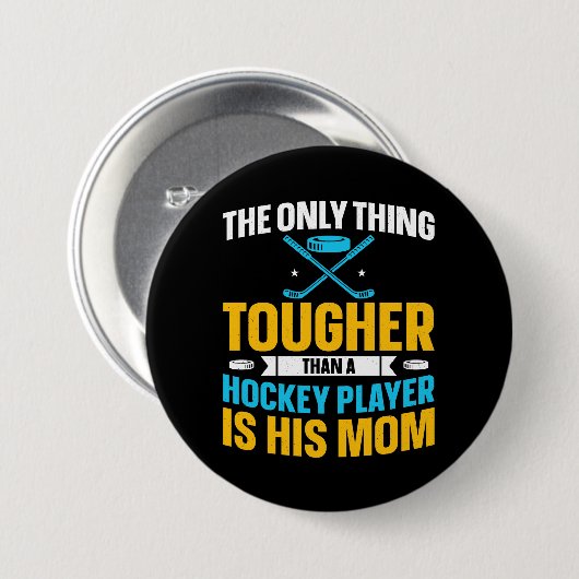 Tough Hockey-Mama Button (Vorne & Hinten)