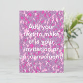 Tough Lady Camouflage Einladung (Stehend Vorderseite)