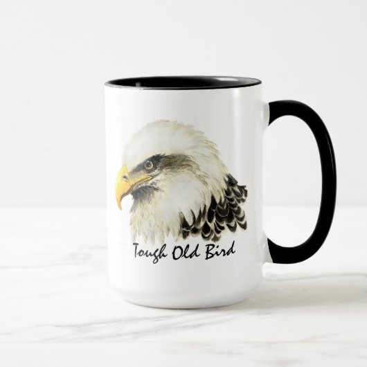 Tough Old Bird Bald Eagle USA Militärquote Tasse (Rechts)