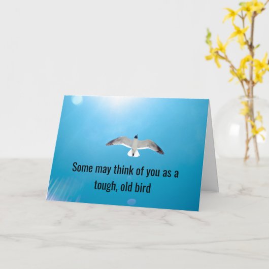 Tough Old Bird - Karte (Gelbe Blume)