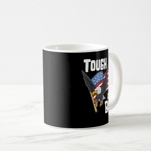 Tough Old Bird Patriotic USA Flag Eagle Graphic Kaffeetasse (VorderseiteRechts)