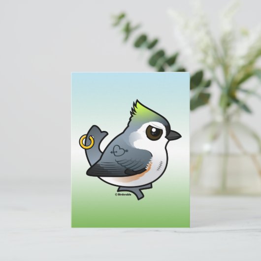 Tough Titmouse Postkarte (Stehend Vorderseite)
