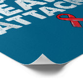 Tougher Than A Heart Attack Heart Disease Awarenes Poster (Ecke)