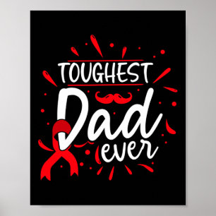 Toughester Vater aller Zeiten Stolz Vater Blutkreb Poster