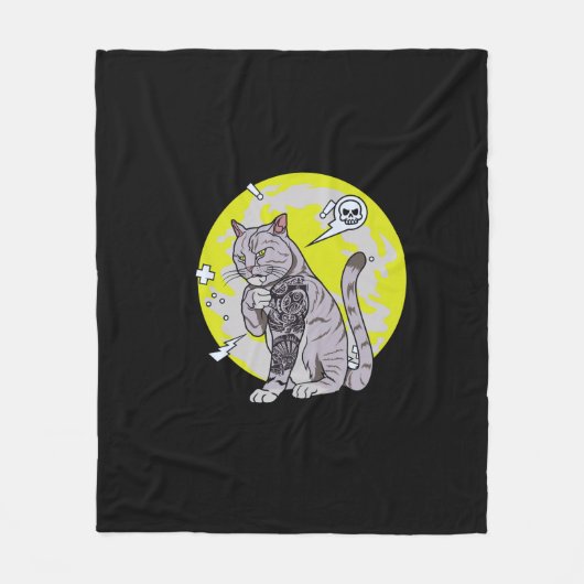 TOUGHT_CAT FLEECEDECKE (Vorderseite)