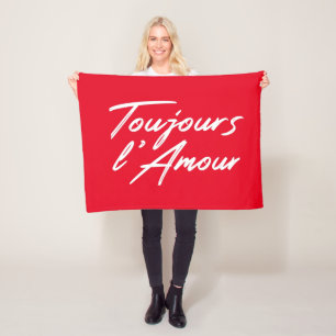 Toujours l'Amour - Ewige Liebe für die Hochzeit Fleecedecke