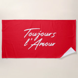 Toujours l'Amour - Ewige Liebe für die Hochzeit Strandtuch