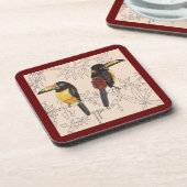 Toukane auf einem Untersetzer-Set Getränkeuntersetzer (Linke Seite)