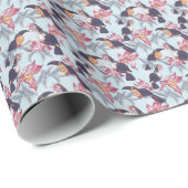 Toukane mit exotischen Blume Geschenkpapier (Rolleneckpunkt)