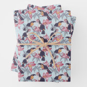 Toukane mit exotischen Blume Geschenkpapier Set (Beispiel)