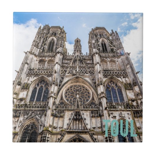 Toul St. Etienne Cathedral Frankreich Geschenk Fliese (Vorderseite)