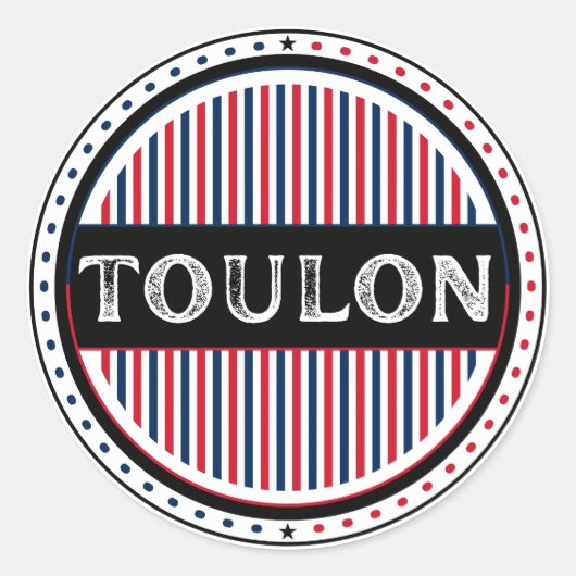 Toulon City Pride Emblem – French Identity Runder Aufkleber (Vorderseite)
