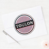 Toulon City Pride Emblem – French Identity Runder Aufkleber (Umschlag)