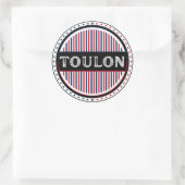 Toulon City Pride Emblem – French Identity Runder Aufkleber (Tasche)