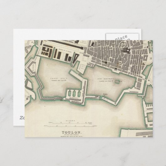 Toulon Postkarte (Vorne/Hinten)