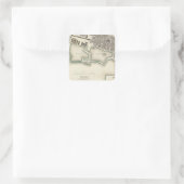 Toulon Quadratischer Aufkleber (Tasche)