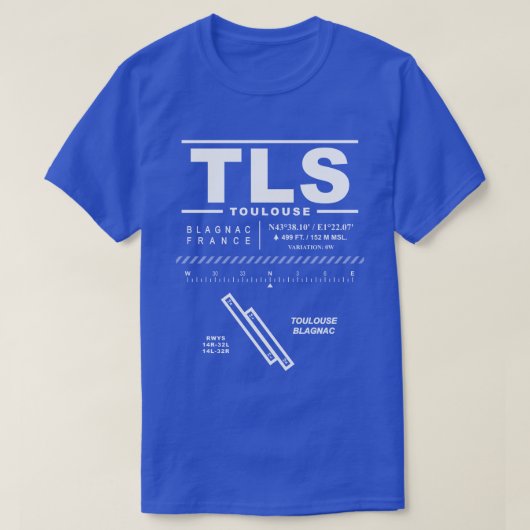 Toulouse Blagnac Airport TLS T - Shirt (Design vorne)