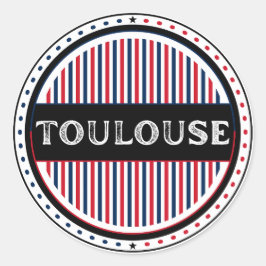Toulouse City Pride Emblem – French Identity Runder Aufkleber
