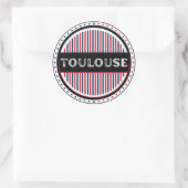 Toulouse City Pride Emblem – French Identity Runder Aufkleber (Tasche)