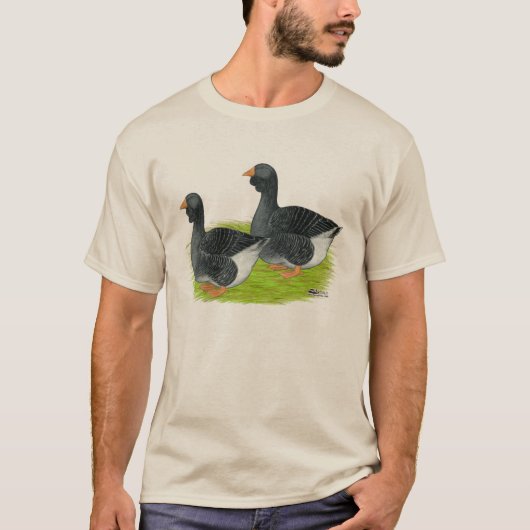 Toulouse Dewlap Geese T-Shirt (Vorderseite)