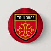 Toulouse-Flagge Button (Vorderseite)