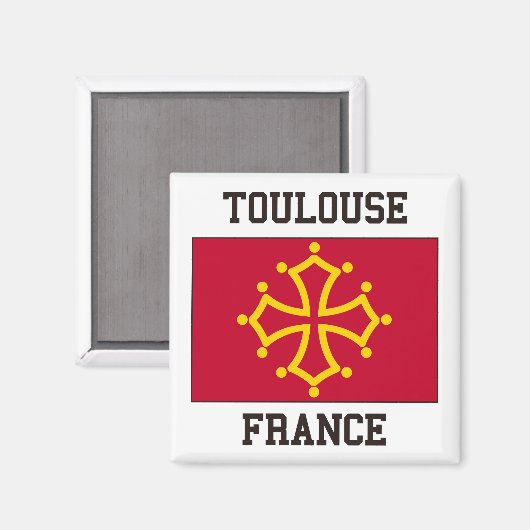 Toulouse-Flagge Magnet (Vorderseite/Rückseite)