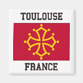 Toulouse-Flagge Magnet (Vorne)