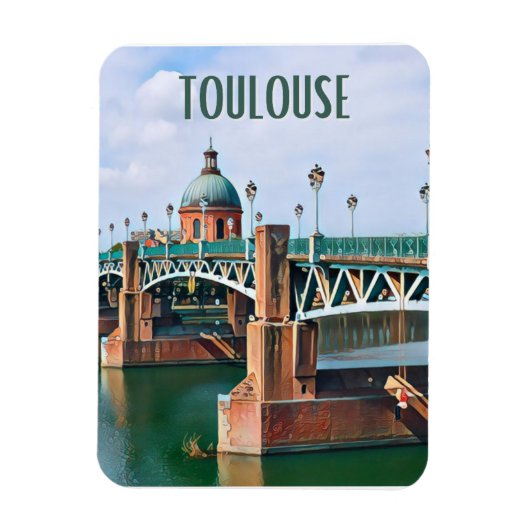Toulouse Foto Vintage Magnet (Vertikal)