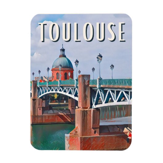 Toulouse Foto Vintage Magnet (Vertikal)
