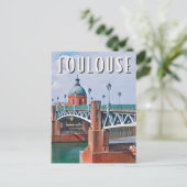Toulouse Foto Vintage Postkarte (Stehend Vorderseite)
