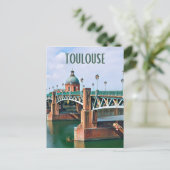 Toulouse Foto Vintage Postkarte (Stehend Vorderseite)