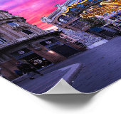 Toulouse France Carousel Sunset Travel Poster (Ecke)