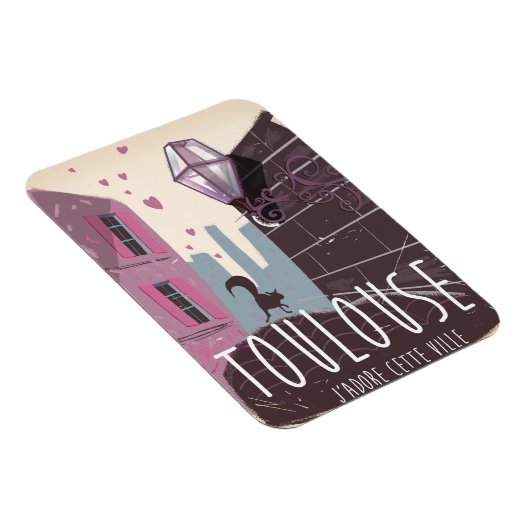 Toulouse France Cartoon Magnet (Rechte Seite)