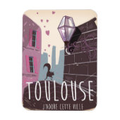 Toulouse France Cartoon Magnet (Vertikal)