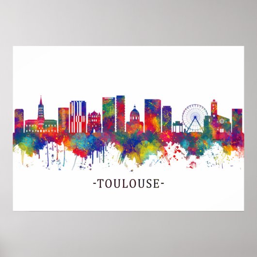 Toulouse France Skyline Poster (Vorne)