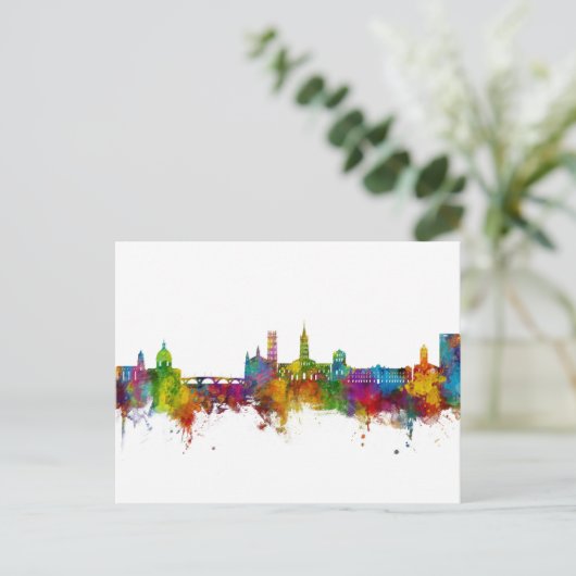 Toulouse France Skyline Postkarte (Stehend Vorderseite)