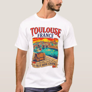Toulouse Frankreich La Ville Rose Charme Ente Reis T-Shirt