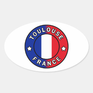 Toulouse Frankreich Ovaler Aufkleber