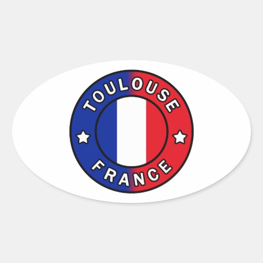 Toulouse Frankreich Ovaler Aufkleber (Vorderseite)
