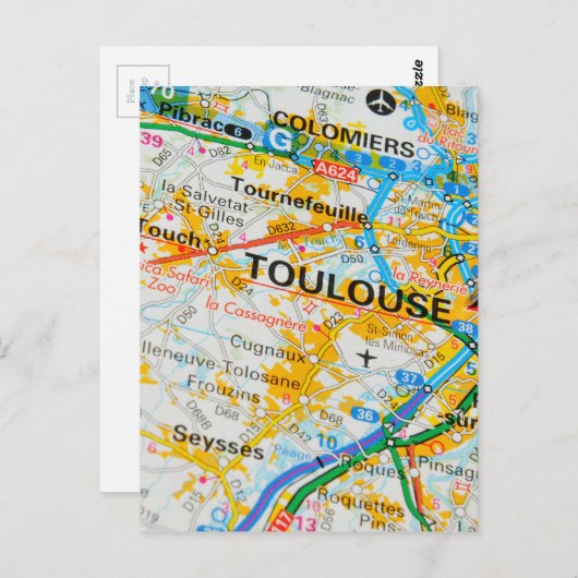 Toulouse, Frankreich Postkarte (Vorne/Hinten)