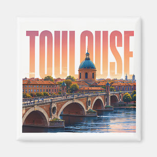 Toulouse Frankreich Reise Rosa Stadt Charme Magnet