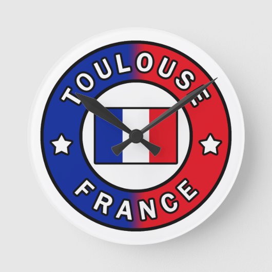 Toulouse Frankreich Runde Wanduhr (Vorderseite)