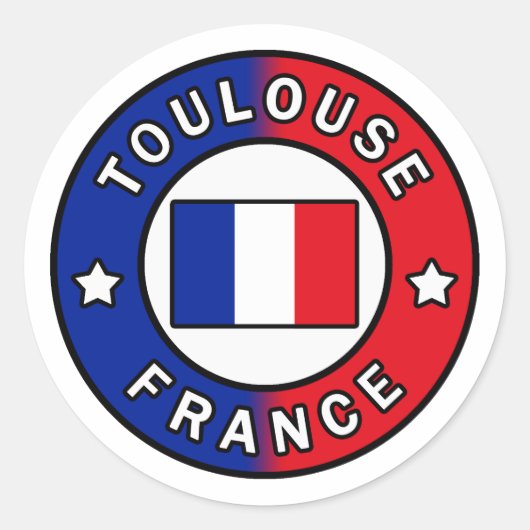 Toulouse Frankreich Runder Aufkleber (Vorderseite)