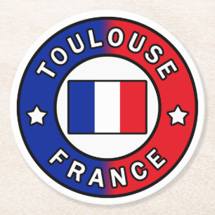 Toulouse Frankreich Runder Pappuntersetzer