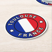 Toulouse Frankreich Runder Pappuntersetzer (Angewinkelt)