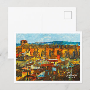 Toulouse Frankreich Schönes Öl Paint Landschaft Postkarte
