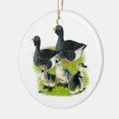 Toulouse Goose Family Keramikornament (Links)