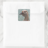 Toulouse Goose Quadratischer Aufkleber (Tasche)
